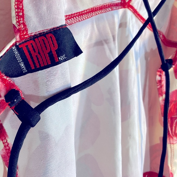 Vintage TRIPP NYC Rose Halter Tank: size S - Picture 5 of 10